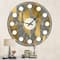 Designart 'Golden Polygon Pattern Mid-Century Modern Wall Clock